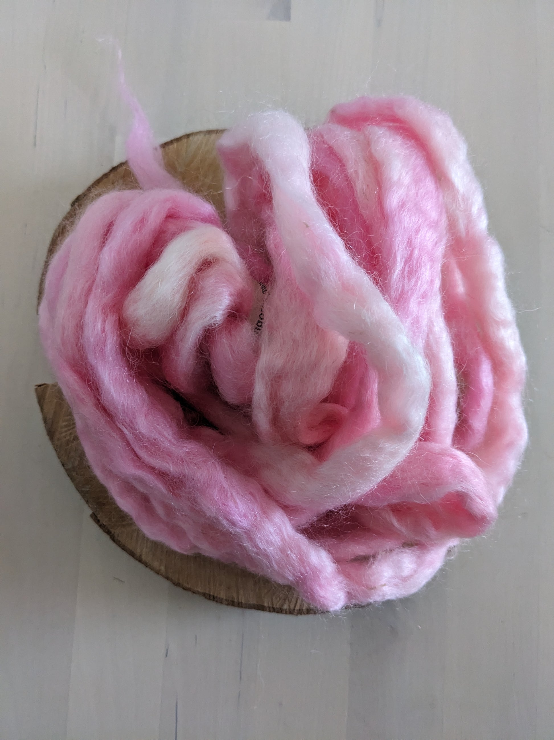 kid  mohair/wool combed top, 25g, pink