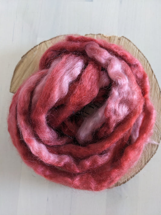 Kid Mohair/Wool Combed Top, 25g, Tea Rose