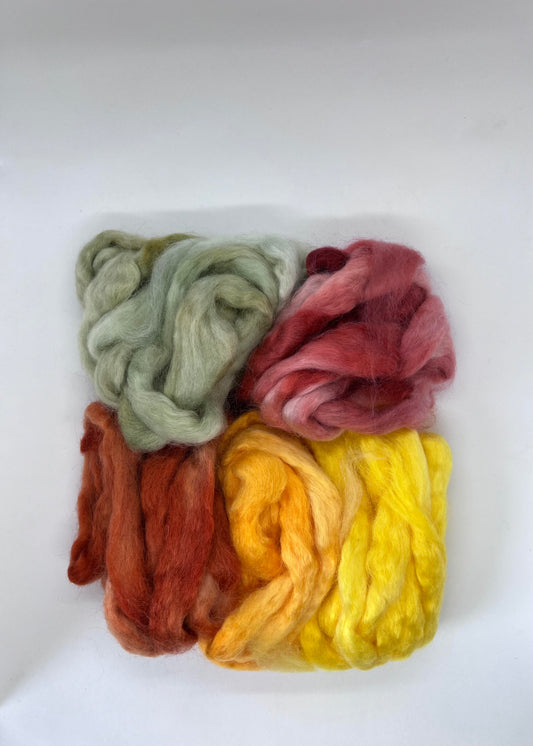 Kid Mohair/Wool Combed Top, Set of 5*10g, Summer