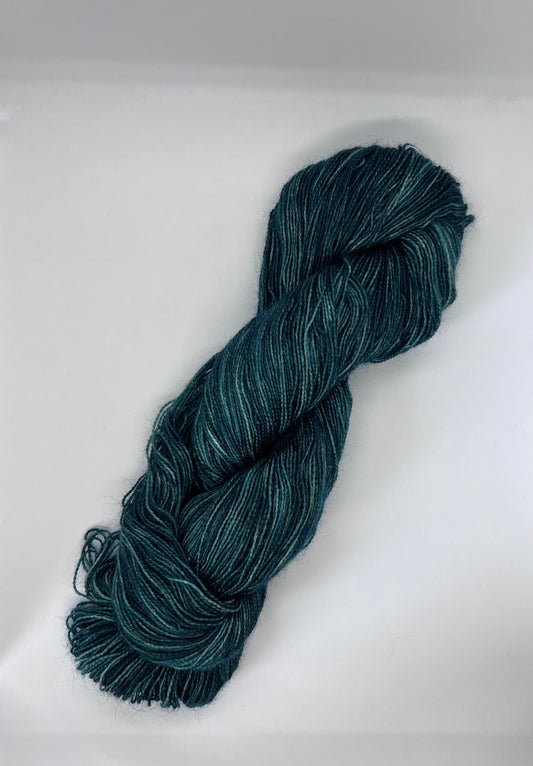 kid mohair sock yarn, 120g, emerald