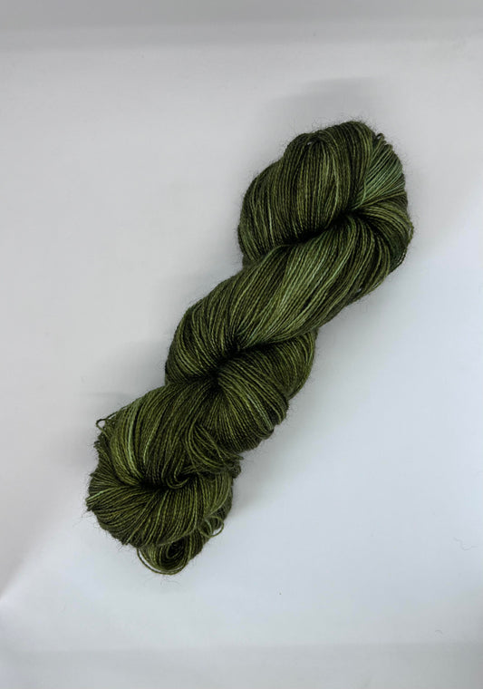 Kid Mohair Sock Yarn - Sock Weight, 120g, Khaki