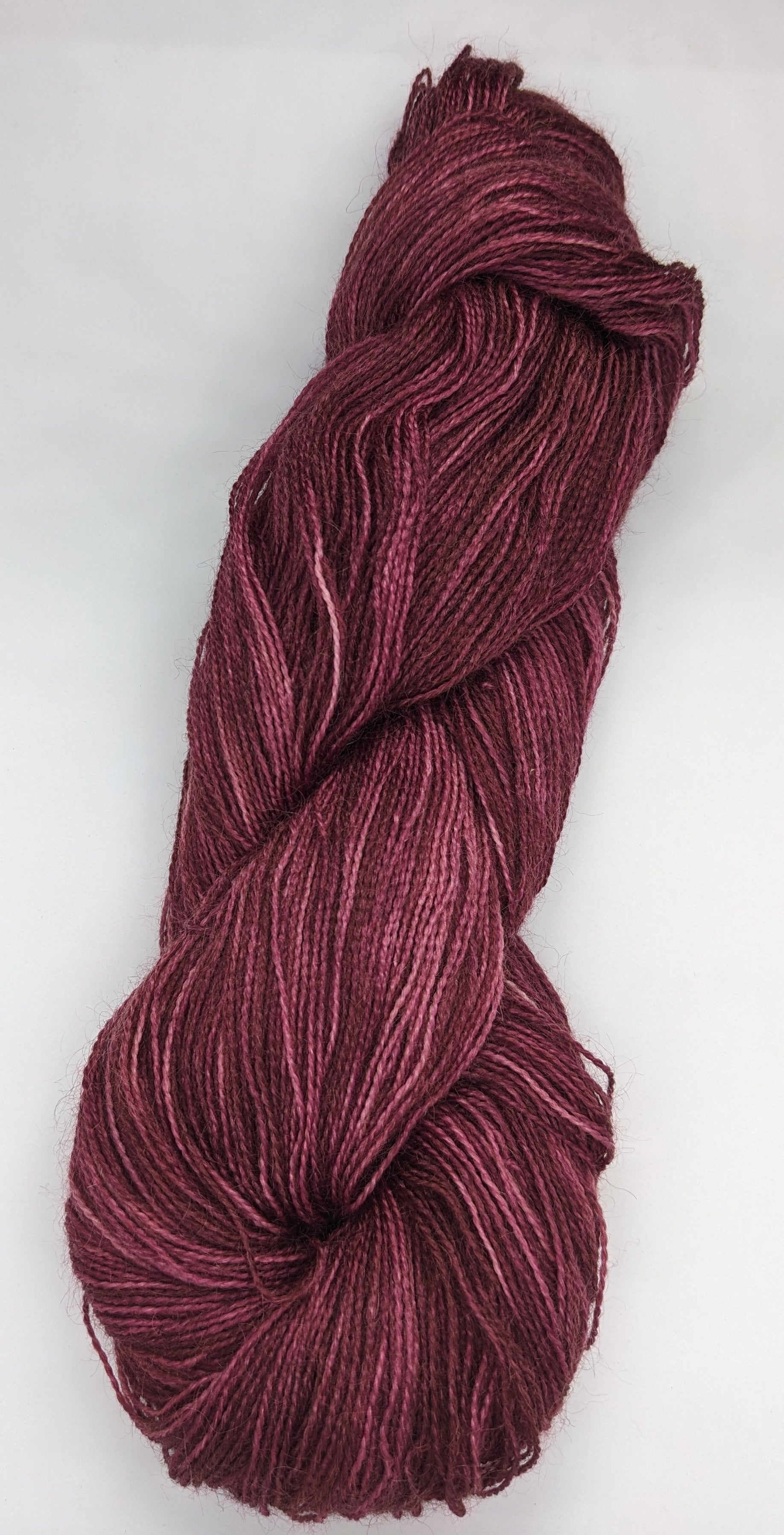 kid mohair sock yarn, 120g, mulberry