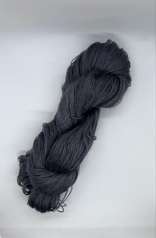 kid mohair sock yarn, 120g, slate grey